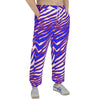 White Smoke Buffalo zebra game day football Men'S Thick Sweatpants