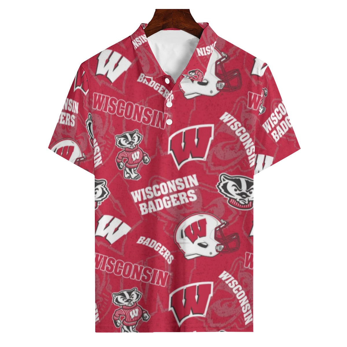 Wisconsin Madison Badgers Polo Shirt | 180GSM - Badgers football tee varsity sportswear product image 1.0