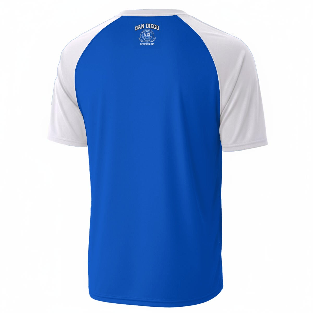 White Smoke San Diego 619 Division Varsity T-Shirt – Blue White Athletic City Streetwear