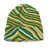 White Smoke Green Bay football yellow green zebra Knitted Hat