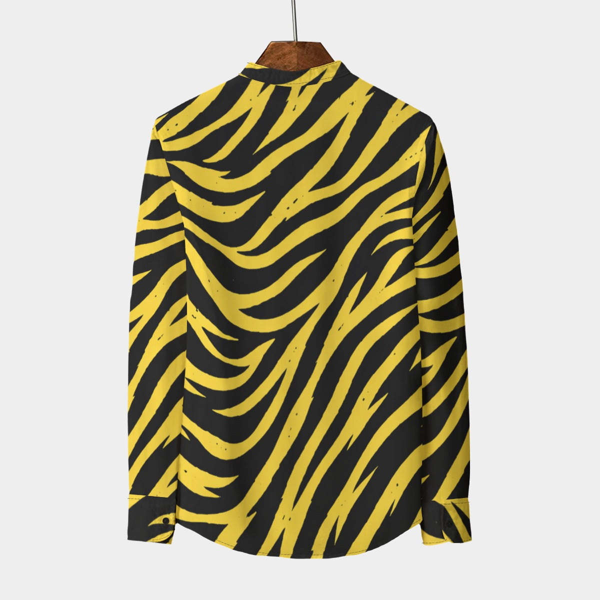 Lavender Pittsburgh Football Yellow Black Zebra Stand Collar Shirt With Long Sleeve|