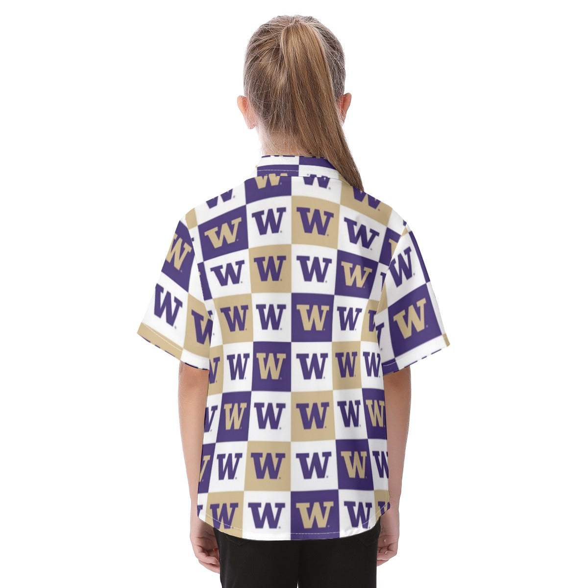 Washington Huskies Kid's Hawaiian Vacation Shirt varsity sportswear product image 4.0