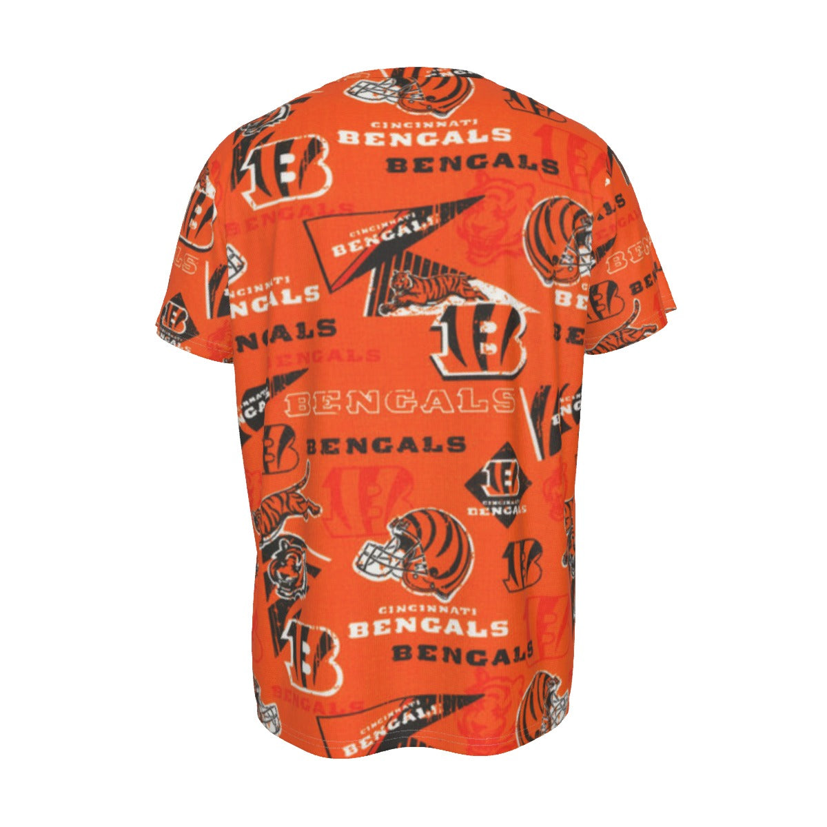 cincinnati-bengals-short-sleeve-t-shirt black orange football fabric detail breathable