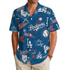 Los Angeles Dodgers Men's Hawaiian Shirt|150GSM los angeles dodgers baseball fan apparel game day outfit