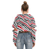 Ohio State Zubaz Women's Heavy Fleece Hoodie With Hollow Out Sleeve White game day varsity apparel