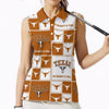 Texas at Austin - Longhorns Women's High-Elastic Sleeveless Polo Shirt – football shirt, breathable comfort wear, image 1.0