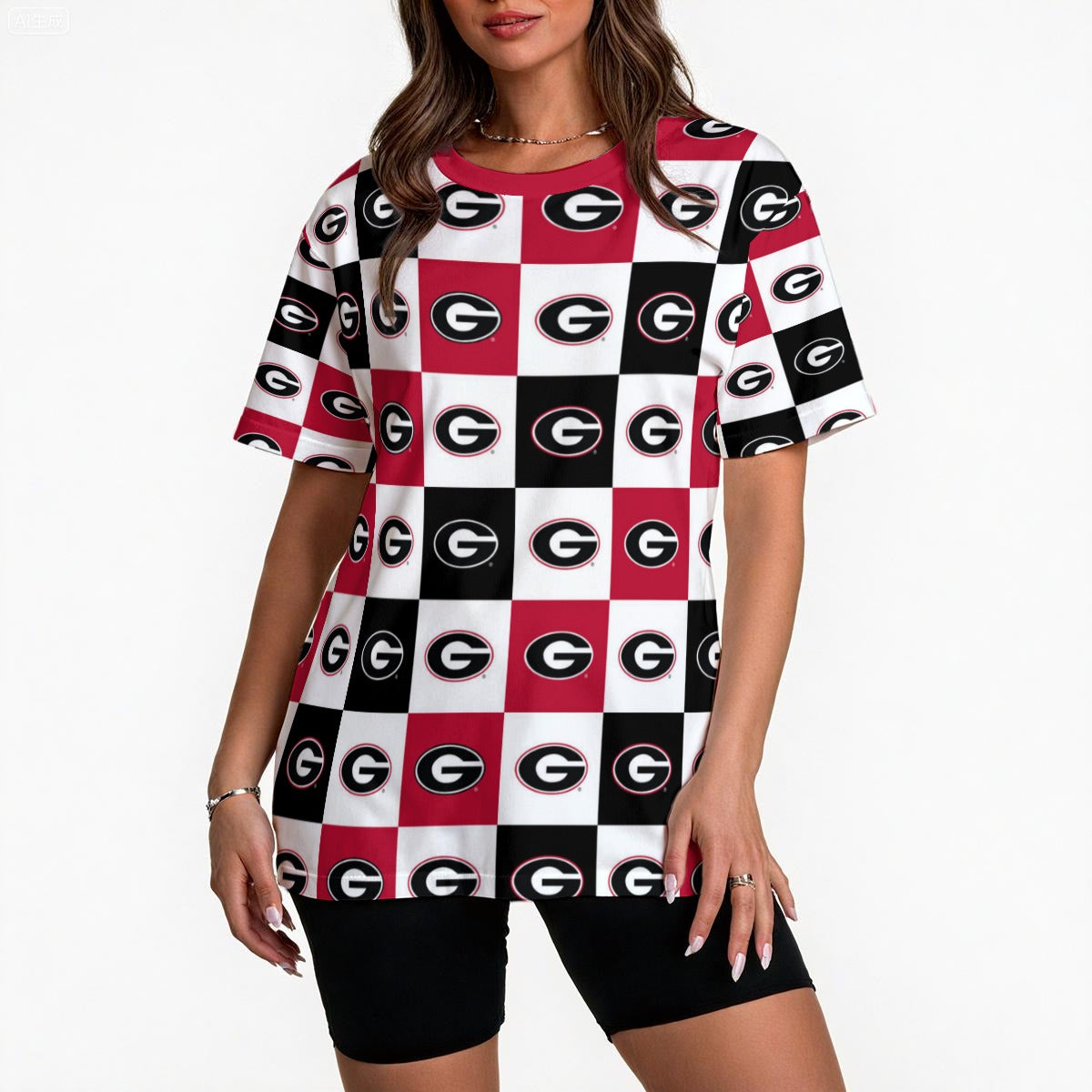 Georgia - Bulldogs Women's Loose Fit T-Shirt White varsity sports apparel