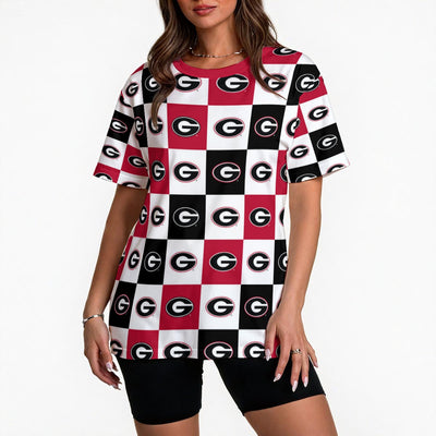 Georgia - Bulldogs Women's Loose Fit T-Shirt White varsity sports apparel