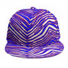 White Smoke Baseball Cap With Flat Brim – Red Blue White Zebra Game Day Style