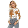 Texas at Austin - Longhorns Women's Stretchable Turtleneck Top White varsity sports apparel