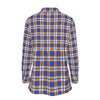 florida gators tartan plaid blue orange women's elastic-back shirt women tartan plaid game day shirt