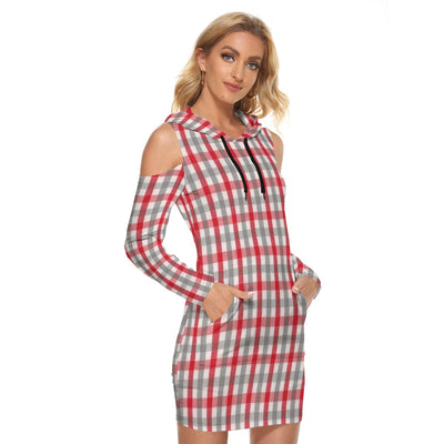 Alabama Crimson Tide Tartan Plaid Crimson White Women's Tight Dress