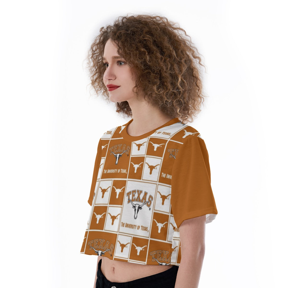 Texas at Austin - Longhorns Cropped T-Shirt White varsity sports apparel
