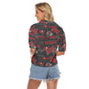 tampa-bay-buccaneers-womens-v-neck-shirts red pewter football outfit side view