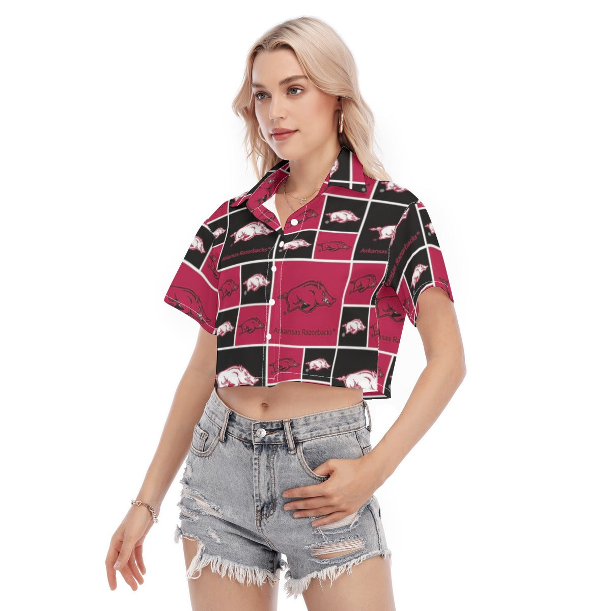 Arkansas Razorbacks Women's Cropped Shirt varsity sportswear product image 3.0