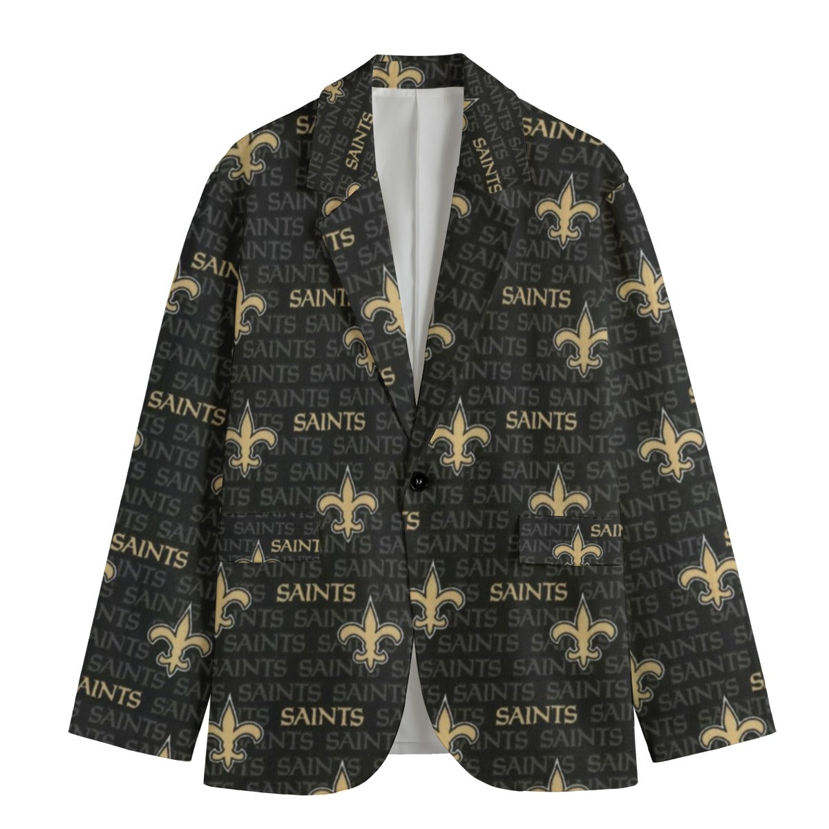 New Orleans Football Blazer Men Black Gold Game Day Jacket Stylish Streetwear