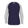 Dark Slate Gray New York Baseball Raglan Long Sleeve Shirt – Navy and Light Gray Heritage Athletic Tee Est. 1903