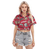 Ohio State Buckeyes Women's Cropped Shirt White game day varsity apparel