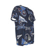 tennessee-titans-short-sleeve-t-shirt navy light blue football close-up design detail