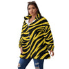 White Smoke Pittsburgh Football Yellow Black Zebra Unisex Borg Fleece Coat With Zipper Closure (Plus Size) – Gam