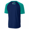 White Smoke Portland Rose City Graphic T-Shirt in Navy and Teal – Pacific Northwest Streetwear Tee
