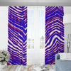 Lavender Buffalo football Blackout Curtains with Hooks | 265(gsm) – Red Blue White Zebra Game Day Style