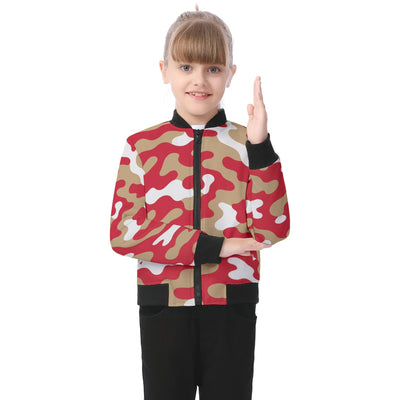 San Francisco Football Camo Kid's Bomber Jacket – football shirt, sportswear style, image 1.0