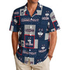 Connecticut Huskies Men's Hawaiian Shirt|150GSM White game day varsity apparel