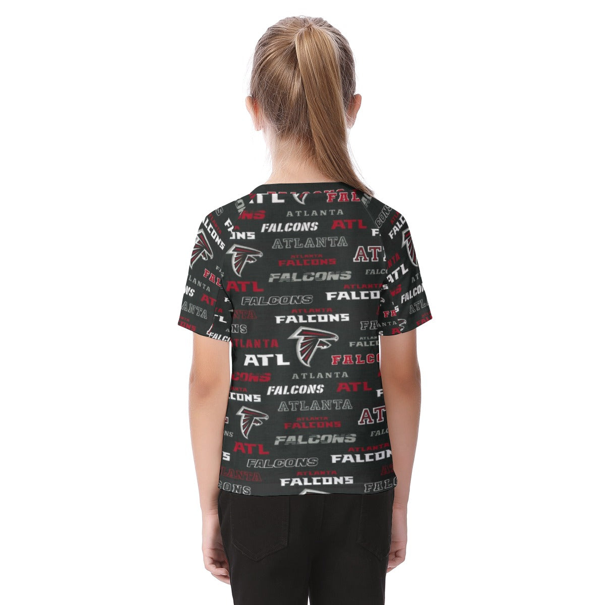 atlanta-falcons-kids-t-shirt red black football outfit side view