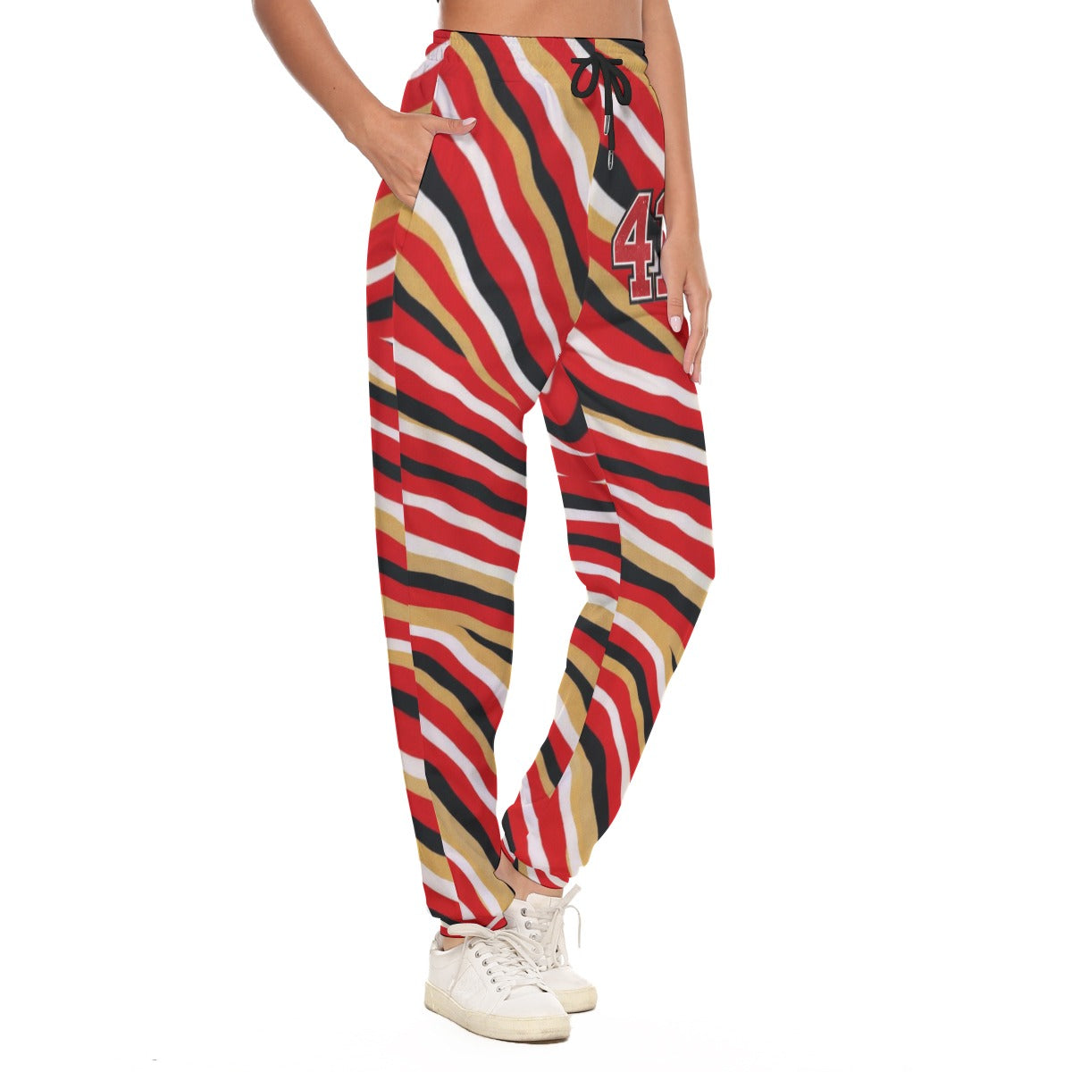 White Smoke San Francisco Zebra Jogger Pants – 415 Game Day Streetwear Style