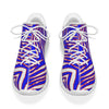 White Smoke Buffalo football Coconut Shoes – Red Blue White Zebra Game Day Style