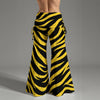 Dim Gray Pittsburgh Football Yellow Black Zebra Women’s High Waist Wide Leg Pants – Game Day Streetwear