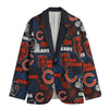 Chicago Football Blazer Men Navy Red Game Day Jacket Stylish Streetwear