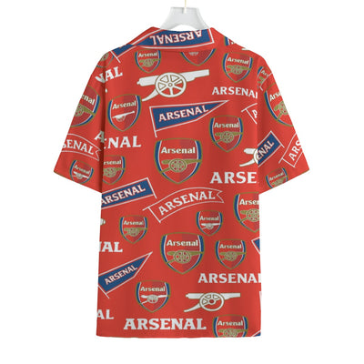 Arsenal FC Faux Linen Hawaiian Shirt