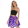 White Smoke Buffalo Zebra Football Women’s Mini Skirt – Bold Game Day Streetwear