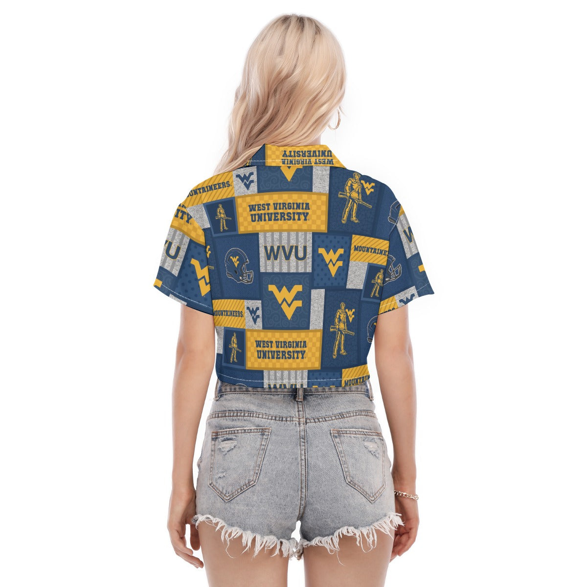 West Virginia Mountaineers Women's Cropped Shirt