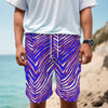 Light Steel Blue Buffalo football zebra Men's Cargo Shorts