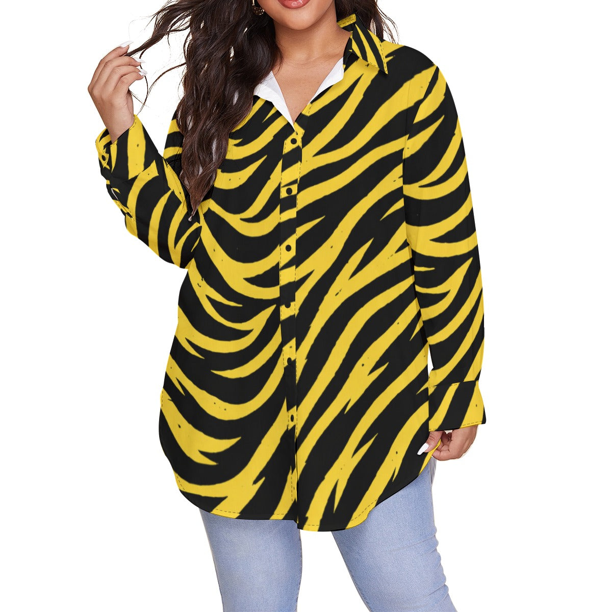 Pittsburgh Football Yellow Black Zebra Women's Shirt With Long Sleeve(Plus Size) – nfl fan apparel, football shirt, image 1.0