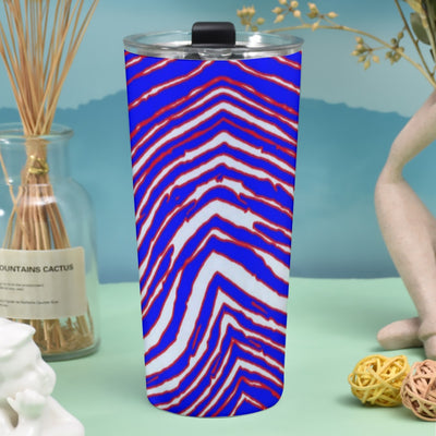 Buffalo bills zubaz Tumbler 30oz – Red Blue White Zebra Game Day Style – fan gear, sportswear style, image 1.0