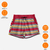 White Smoke San Francisco Football Striped Women’s Casual Shorts – Red and Gold Game Day Style