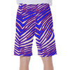 White Smoke Buffalo Zebra Football Men’s Beach Shorts With Lining – Game Day Summer Comfort