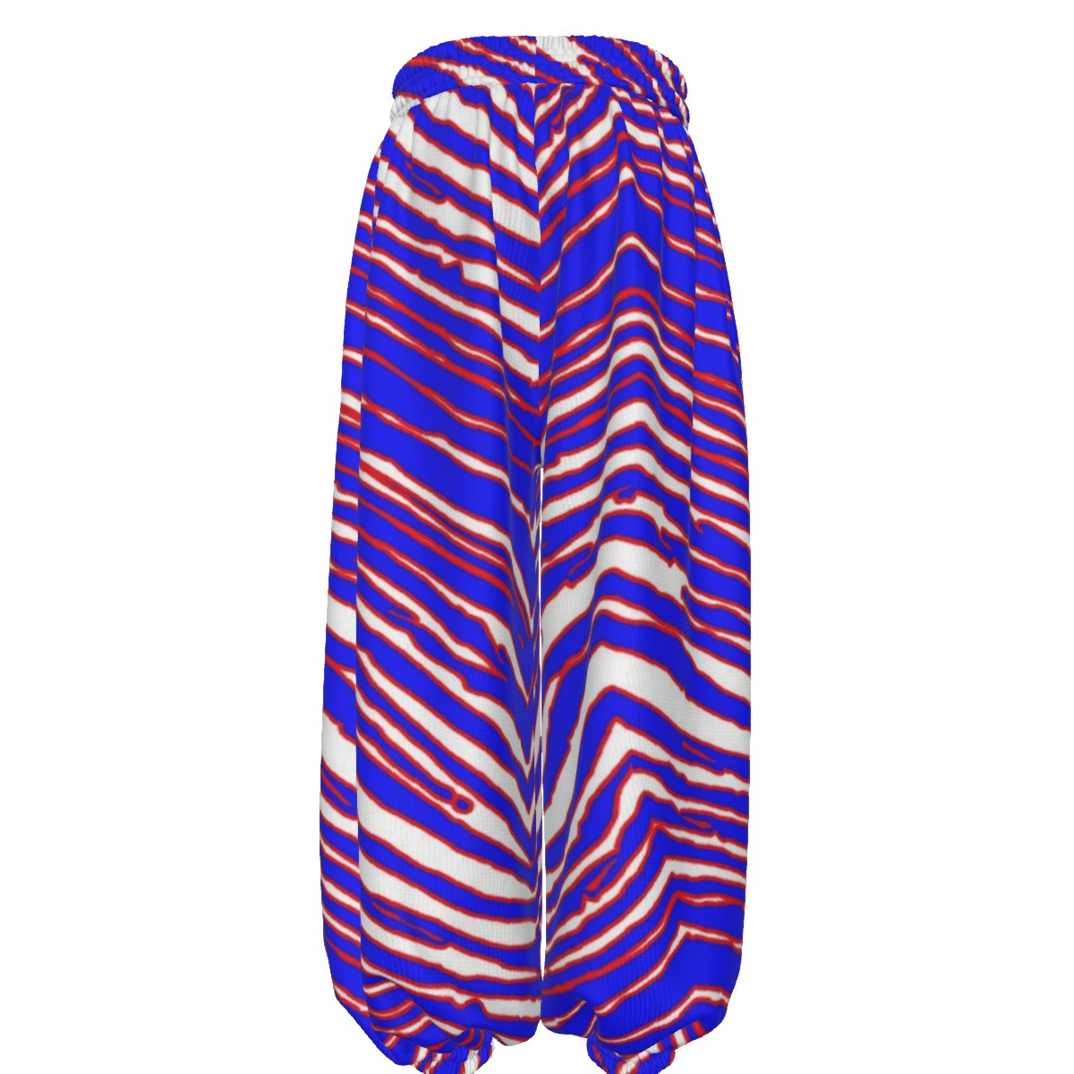 Buffalo Zebra Football Unisex Lantern Pants – Bold Game Day Streetwear Silhouette