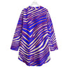 White Smoke Buffalo football Women's Dress | 180GSM Cotton – Red Blue White Zebra Game Day Style