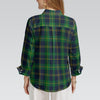 Notre Dame Fighting Irish Green Navy Gold Plaid Womens Mid Length Sleeve Shirt 7 green navy gold plaid women fashion apparel