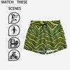 White Smoke Green Bay Football Yellow Green Women’s Casual Shorts – Game Day Streetwear