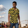 Gray Pittsburgh Football Yellow Black Zebra Men's Shirt