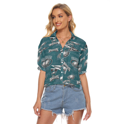 Philadelphia Eagles Women's V-neck Shirts – casual fan outfit, football shirt, image 915