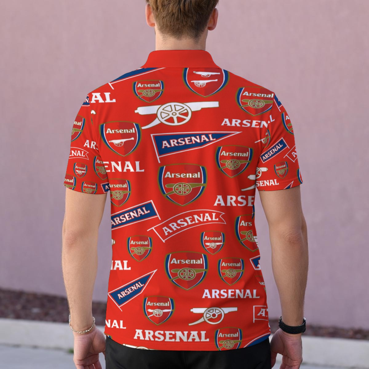 Arsenal FC  Men‘s One-Piece Collar Polo Shirt|210GSM streetwear fashion product image 2
