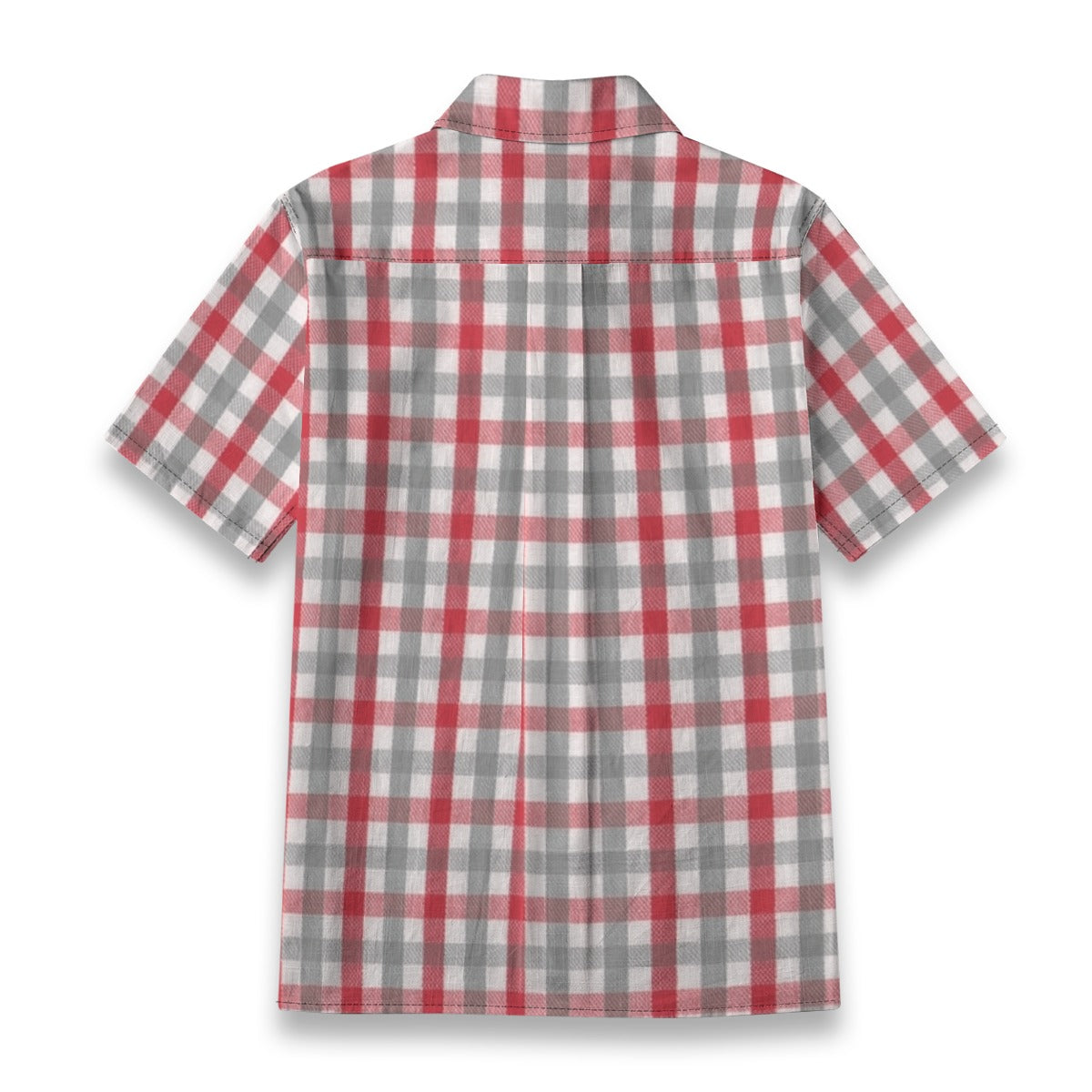 White Smoke Alabama Cotton Shirt Women 125GSM – Crimson Plaid Football Style Tee