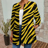 Pittsburgh Football Yellow Black Zebra Women's Faux Sweater Cardigan – nfl fan apparel, breathable comfort wear, image 1.0